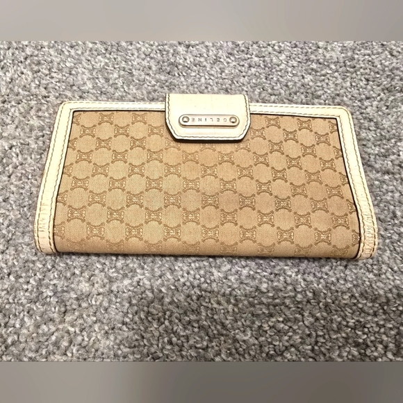 Celine Handbags - Celine Vintage Canvas Trifold Wallet Neutrals Classic Chic Luxury Minimalist